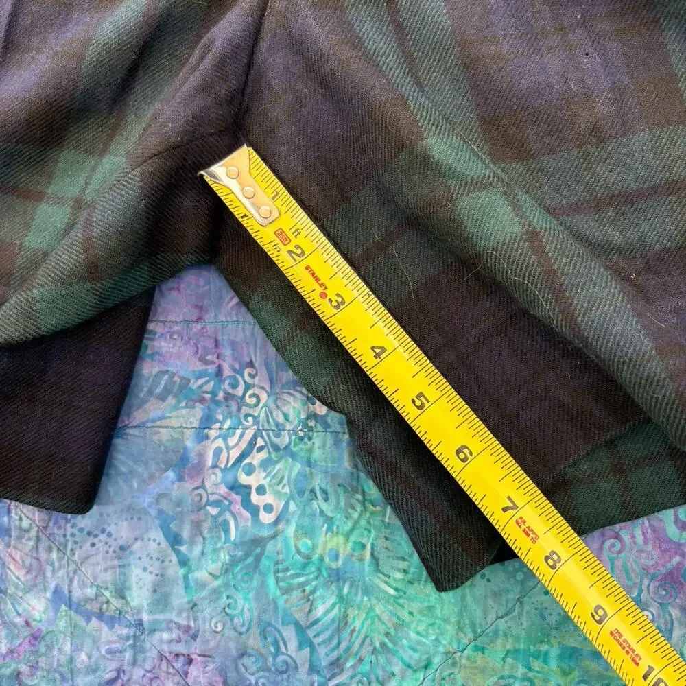 Mohan’s VTG 1956 Plaid Tartan Pleated Shorts Scottish Irish Gold FAIR WORN LOVED